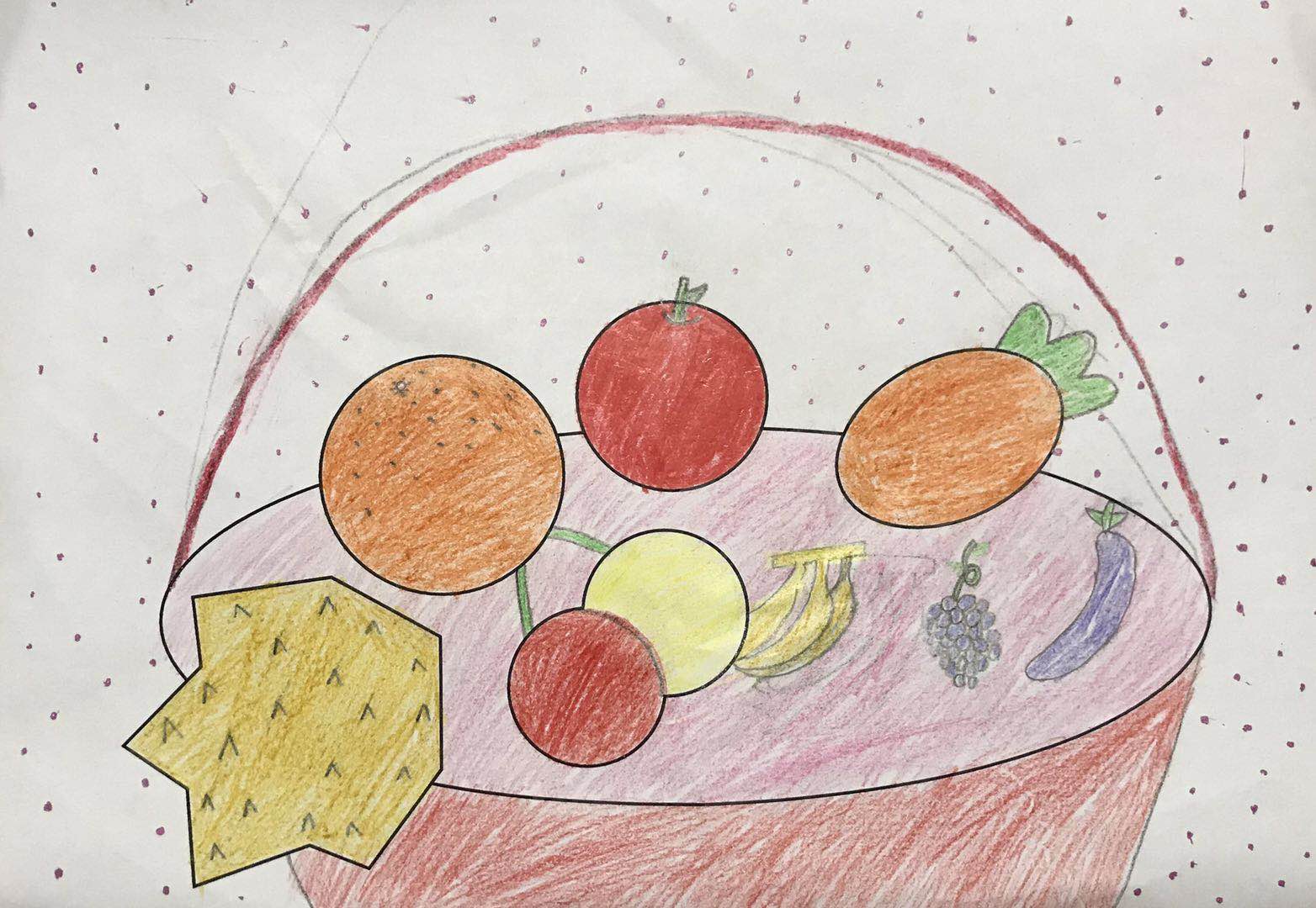 6月13日儿童画西方美术史一盘水果